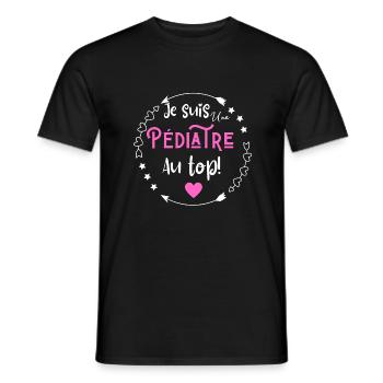 Je suis une pédiatre au top - T-shirt homme - noir - Devant - AI Model Male 178 light (178cm)