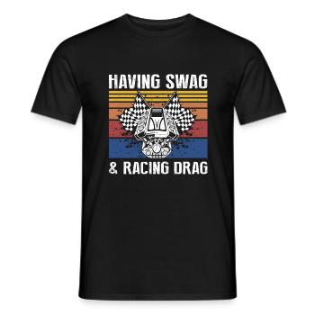 Conception de bateaux de dragster pour les plaisanciers de course - T-shirt homme - noir - Devant - AI Model Male 178 light (178cm)