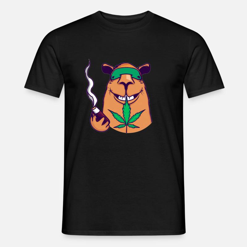 Capybara - Männer T-Shirt - Schwarz