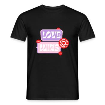 love wins - T-shirt homme - noir - Devant - AI Model Male 178 light (178cm)