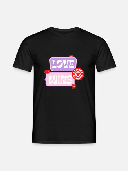 love wins - T-shirt homme - noir