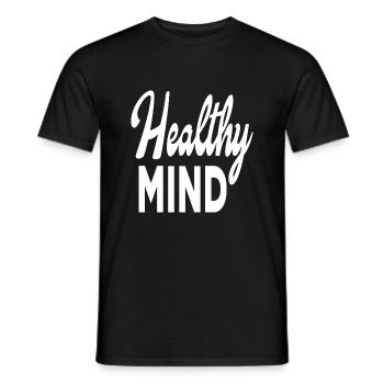 Healthy Mind - Männer T-Shirt - Schwarz - Vorne - AI Model Male 178 light (178cm)