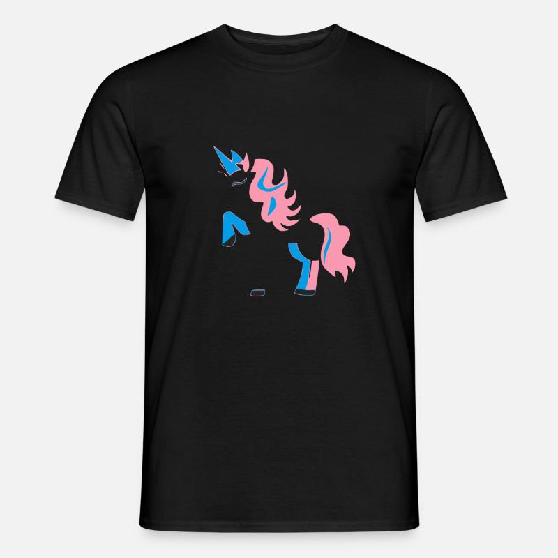 Das Einhorn - Männer T-Shirt - Schwarz