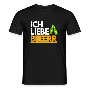 Ich liebe Bier - Männer T-Shirt - Schwarz - Vorne - AI Model Male 178 light (178cm)