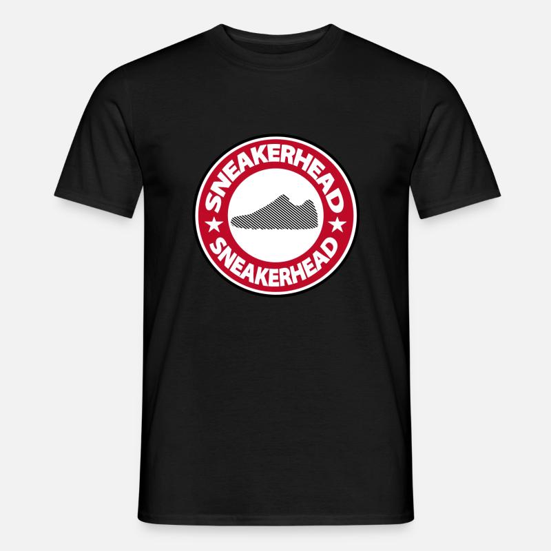 Sneaker Head Logo - Männer T-Shirt - Schwarz