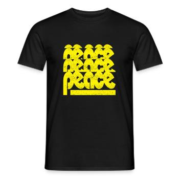 Friede - Männer T-Shirt - Schwarz - Vorne - AI Model Male 178 light (178cm)
