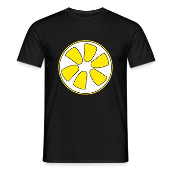 Zitrone EXTRA - Männer T-Shirt - Schwarz - Vorne - AI Model Male 178 light (178cm)