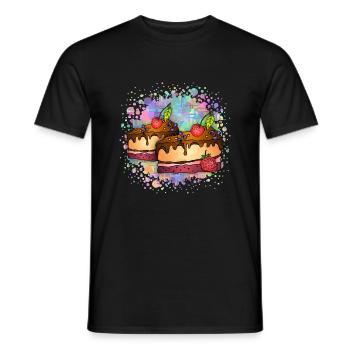 Cakes - Men's T-Shirt - black - Front - AI Model Male 178 light (178cm)
