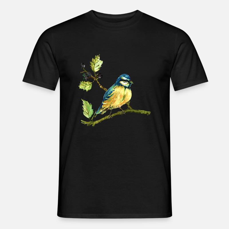 Bunter Vogel - Männer T-Shirt - Schwarz