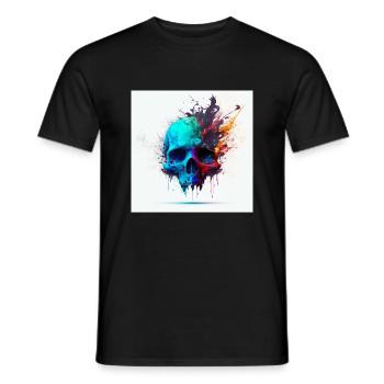 Crane abstrait n°1 - T-shirt homme - noir - Devant - AI Model Male 178 light (178cm)
