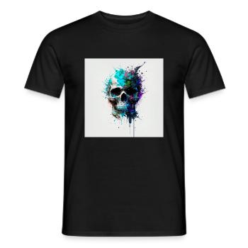Crane abstrait n°5 - T-shirt homme - noir - Devant - AI Model Male 178 light (178cm)