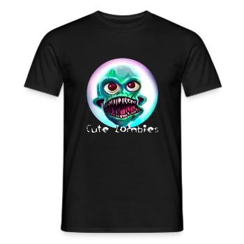 Mignon Cartoon Zombie Hobbs - T-shirt homme - noir - Devant - AI Model Male 178 light (178cm)