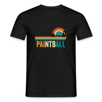 Paintball Retro Vintage - T-shirt homme - noir - Devant - AI Model Male 178 light (178cm)