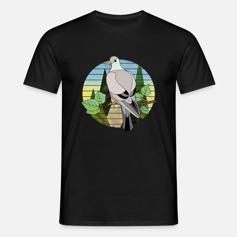 Vogel - Männer T-Shirt - Schwarz