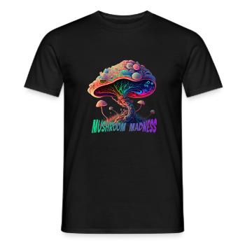 Mushroom Madness - Men's T-Shirt - black - Front - AI Model Male 178 light (178cm)