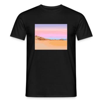 Landschaften #1: das Dessert - Männer T-Shirt - Schwarz - Vorne - AI Model Male 178 light (178cm)