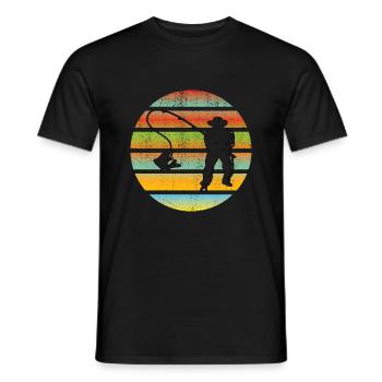 Fishing Fishing Fishing Fishing Fishing Hook - Men's T-Shirt - black - Front - AI Model Male 178 light (178cm)
