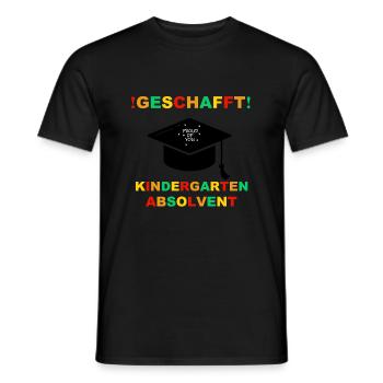 Kindergarten Absolvent 2023 Geschafft Einschulung - Männer T-Shirt - Schwarz - Vorne - AI Model Male 178 light (178cm)