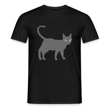 Chat structurel - T-shirt homme - noir - Devant - AI Model Male 178 light (178cm)