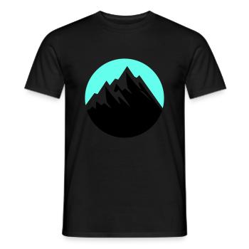 Mountains - Men's T-Shirt - black - Front - AI Model Male 178 light (178cm)