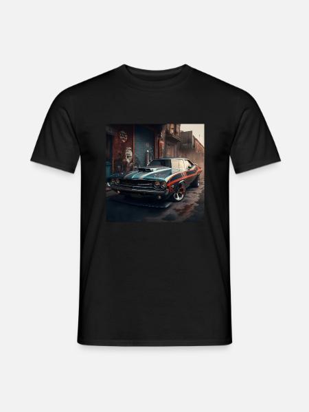 Muscle car, Design 1.2 (klassisch) - Männer T-Shirt - Schwarz