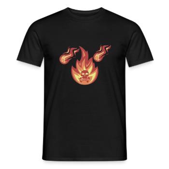 Skullflames - Männer T-Shirt - Schwarz - Vorne - AI Model Male 178 light (178cm)