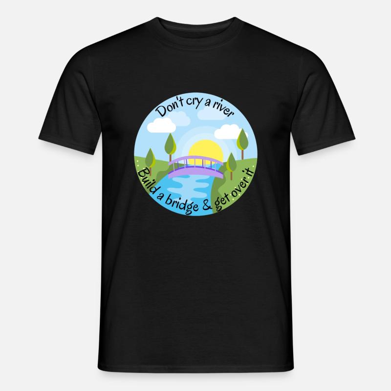 Don't Cry a River - Men's T-shirt - black