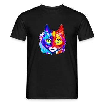 Cat Cat Owner Pet Kitten Domestic Cat - Men's T-Shirt - black - Front - AI Model Male 178 light (178cm)