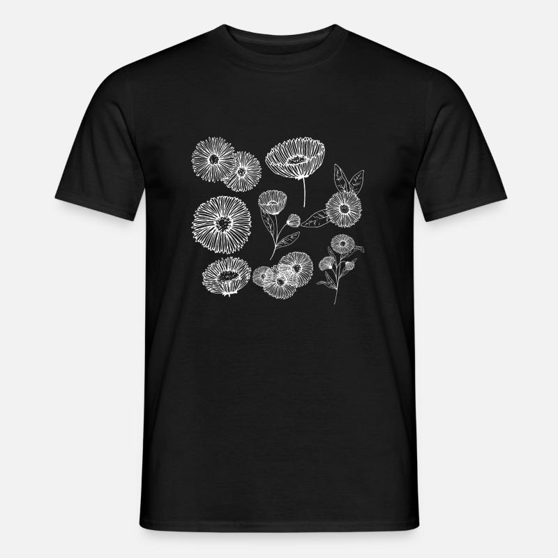 Aster Blütengruppe - Männer T-Shirt - Schwarz