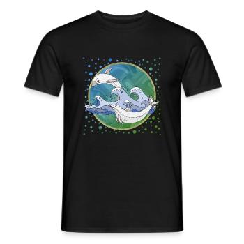Delphine - Männer T-Shirt - Schwarz - Vorne - AI Model Male 178 light (178cm)
