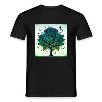 Zen-Baum Nr. 2 - Männer T-Shirt - Schwarz - Vorne - AI Model Male 178 light (178cm)