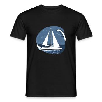 Voile Voilier Voilier Voilier Voilier - T-shirt homme - noir - Devant - AI Model Male 178 light (178cm)