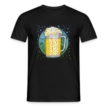 Becher - Männer T-Shirt - Schwarz - Vorne - AI Model Male 178 light (178cm)