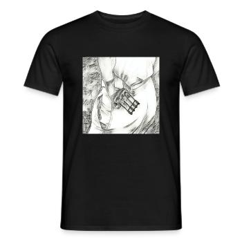 RASETEUR-PLAKAT - Männer T-Shirt - Schwarz - Vorne - AI Model Male 178 light (178cm)