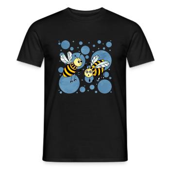 Bienen - Männer T-Shirt - Schwarz - Vorne - AI Model Male 178 light (178cm)