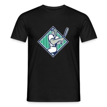 Baseballspieler Design - Männer T-Shirt - Schwarz - Vorne - AI Model Male 178 light (178cm)