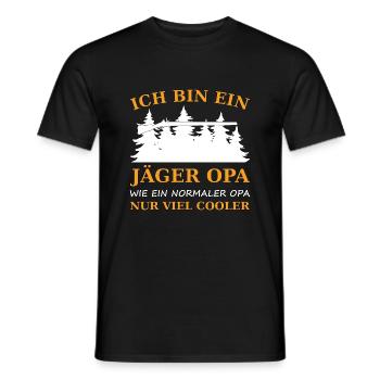 Jäger opa - Männer T-Shirt - Schwarz - Vorne - AI Model Male 178 light (178cm)