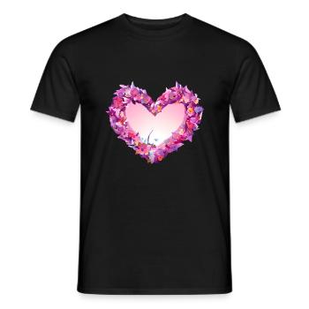 Fête des mères Saint-Valentin Mariage de fiançailles amoureuses - T-shirt homme - noir - Devant - AI Model Male 178 light (178cm)
