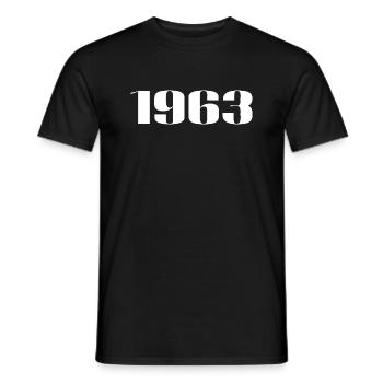1963 - Gift born in 1963 - Men's T-Shirt - black - Front - AI Model Male 178 light (178cm)