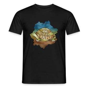 Tortue - T-shirt homme - noir - Devant - AI Model Male 178 light (178cm)