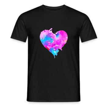 Fête des mères Saint-Valentin Mariage de fiançailles amoureuses - T-shirt homme - noir - Devant - AI Model Male 178 light (178cm)