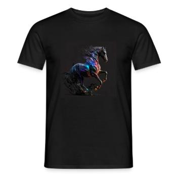 Fiery horse n°14 - Men's T-Shirt - black - Front - AI Model Male 178 light (178cm)