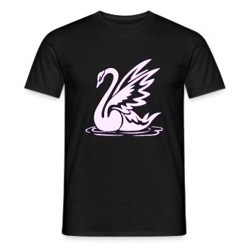 Tattoo element vector tattoo Body art swan - Men's T-Shirt - black - Front - AI Model Male 178 light (178cm)