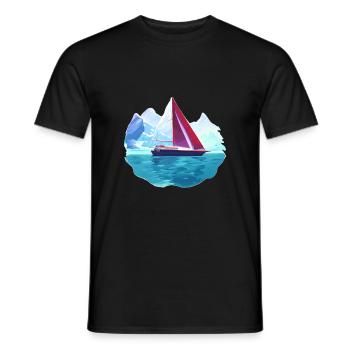 Sailing Sailors Sailboat Sailing Ship Sailing - Men's T-Shirt - black - Front - AI Model Male 178 light (178cm)
