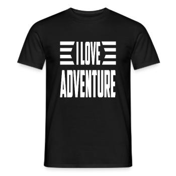 J’aime l’aventure - T-shirt homme - noir - Devant - AI Model Male 178 light (178cm)