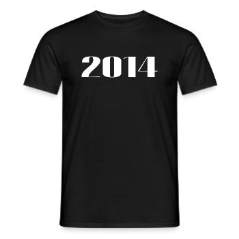 2014 - Geschenk geboren im Jahr 2014 - Männer T-Shirt - Schwarz - Vorne - AI Model Male 178 light (178cm)