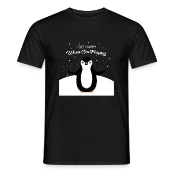 Je suis heureux quand je suis flappy - T-shirt homme - noir - Devant - AI Model Male 178 light (178cm)