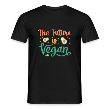 L'avenir est végétalien - T-shirt homme - noir - Devant - AI Model Male 178 light (178cm)