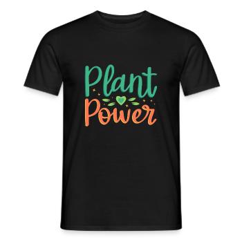 Power of plants - Men's T-Shirt - black - Front - AI Model Male 178 light (178cm)