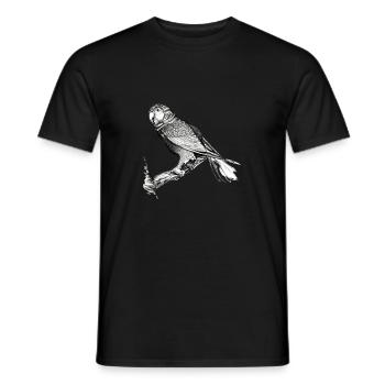 Budgerigar Bird owner Bird cockatiel - Men's T-Shirt - black - Front - AI Model Male 178 light (178cm)
